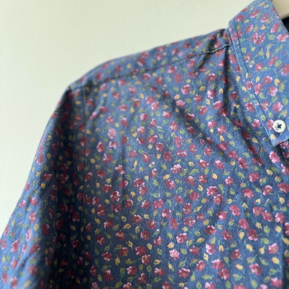 ZARA MAN Floral Button-Down Made in Spain Causal Shirt - Picture 8 of 8